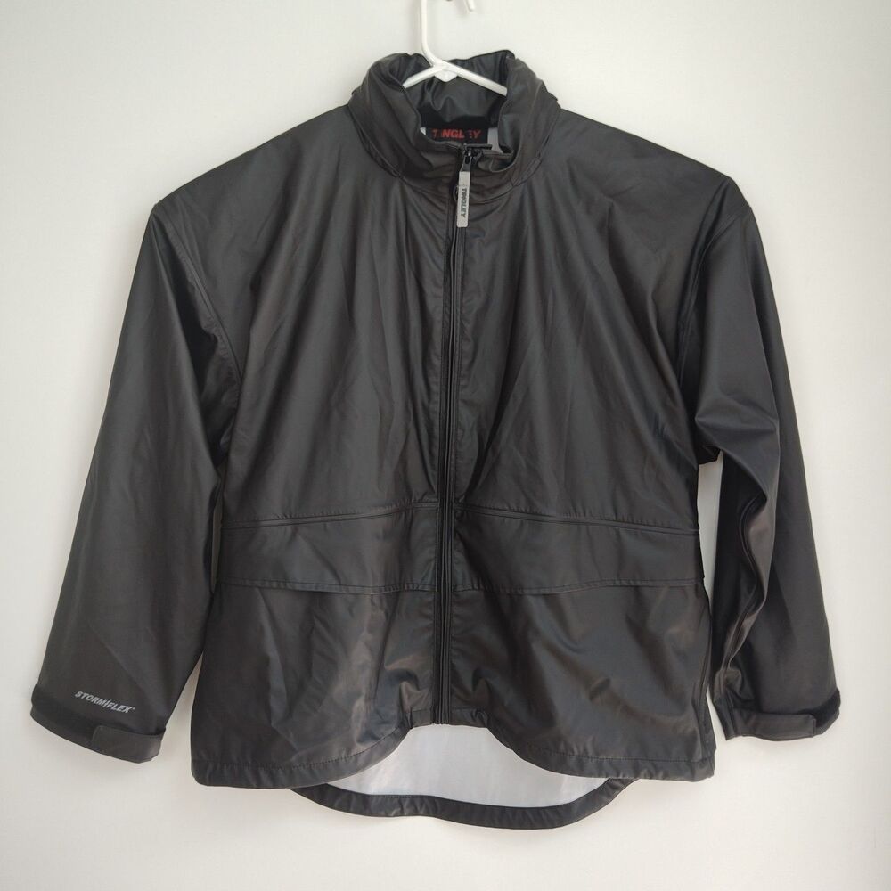 Tingley StormFlex Jacket Men's 2XL Black Full-Zip‎ Snap-Hidden Hood Waterproof